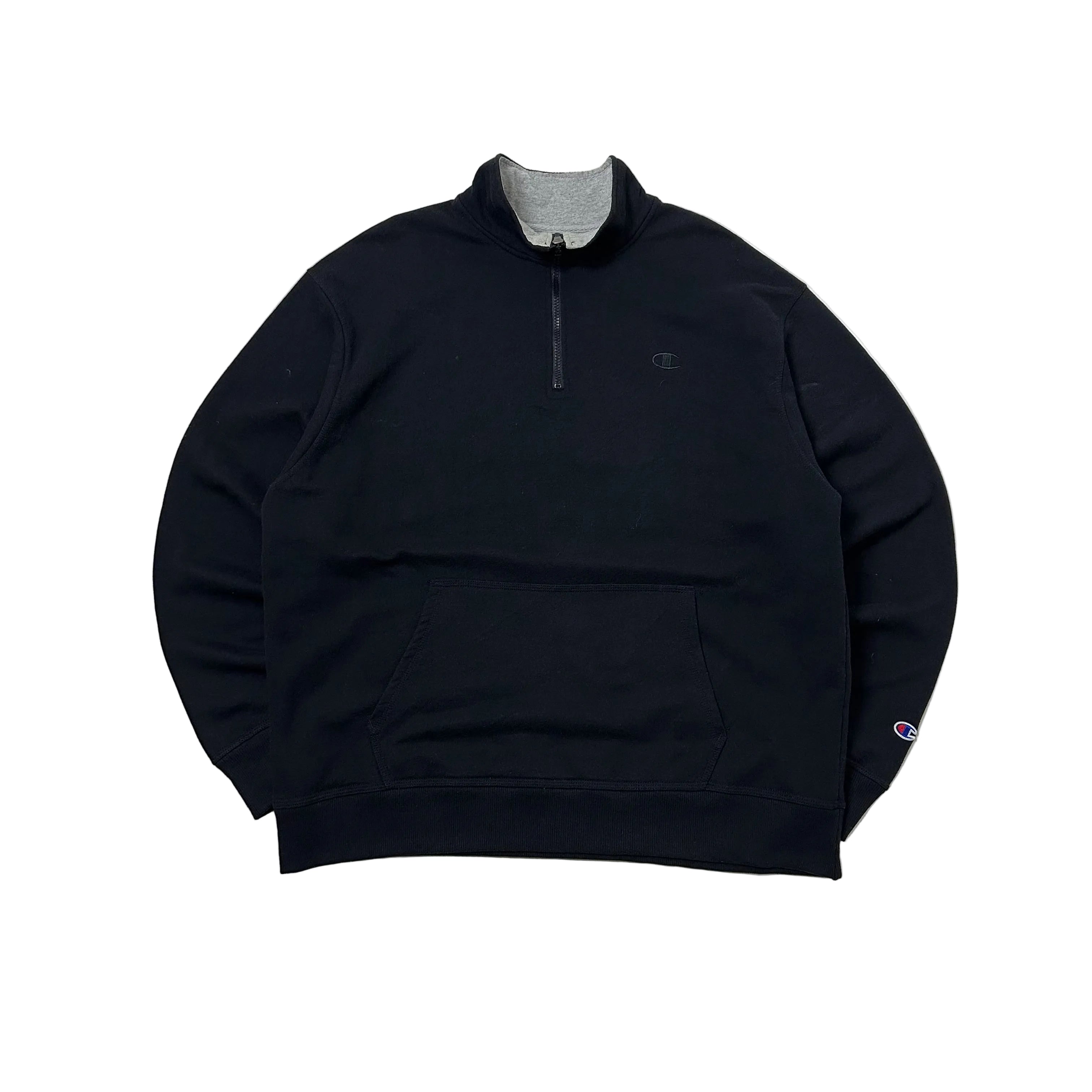 Champion Half-Zip Sweatshirt Black Size XL