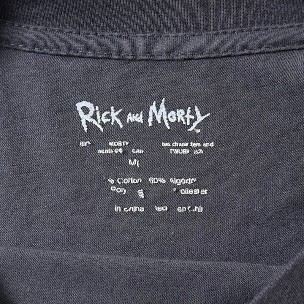 Rick and Morty Airbrush Longsleeve Graphic Shirt in Dark Gray (Size Medium)