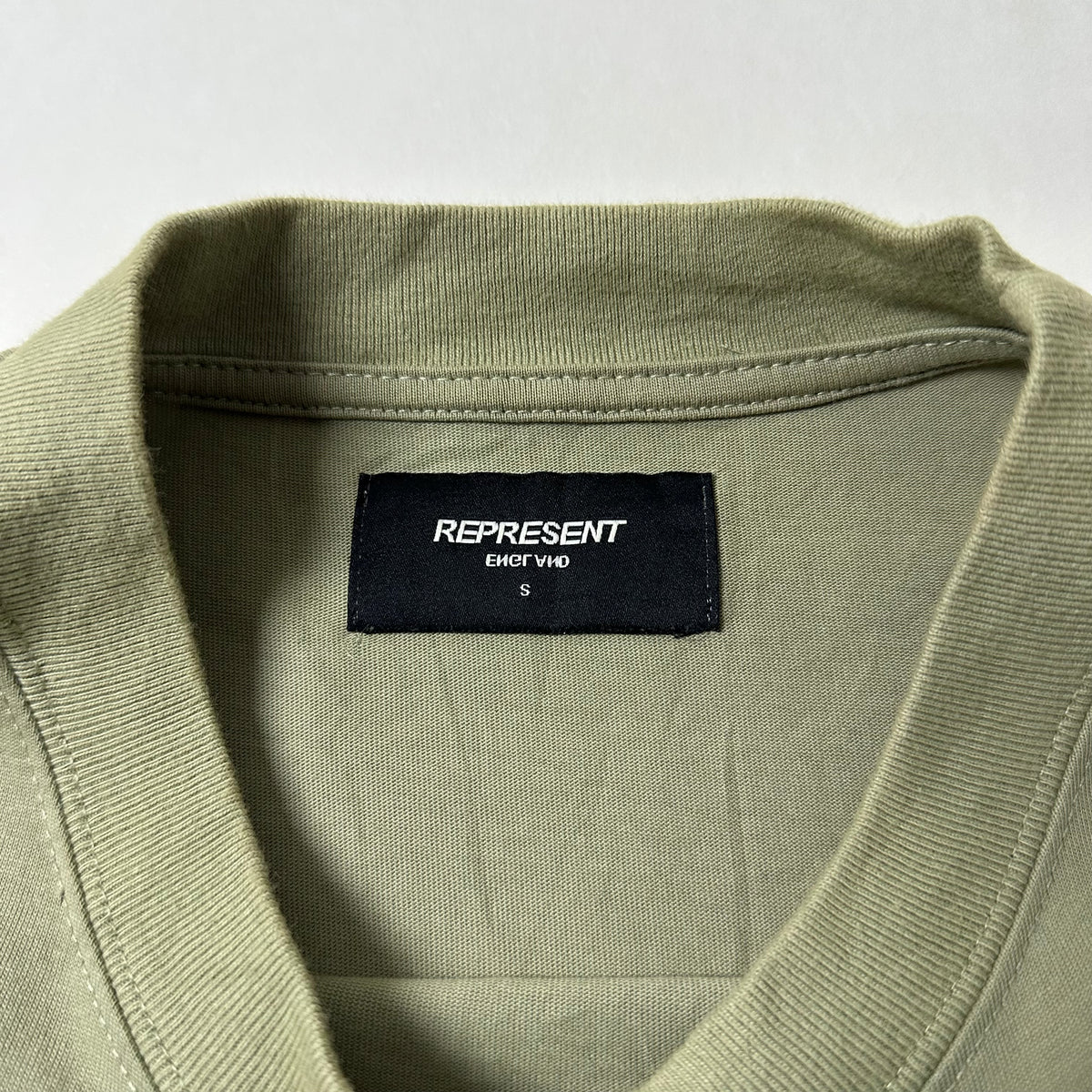 REPRESENT Thoroughbred T-Shirt in Olive Green Size Small (Fits Medium)