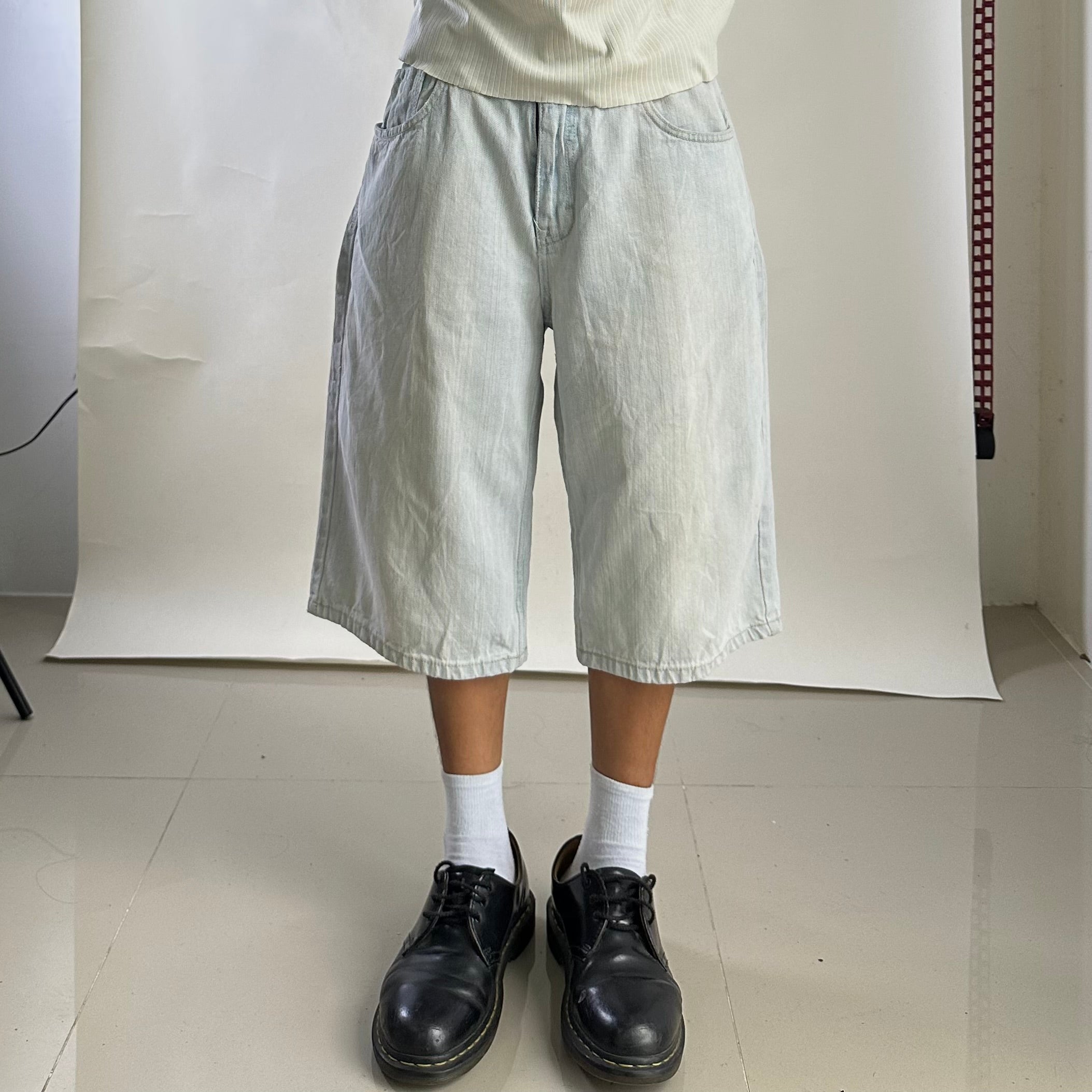 Y2K AVIREX Light Wash Jorts (Size 36)