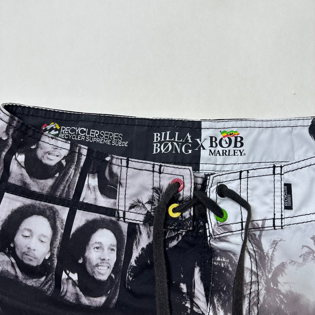 Billabong x BOB MARLEY Board Shorts All Over Print Size 32