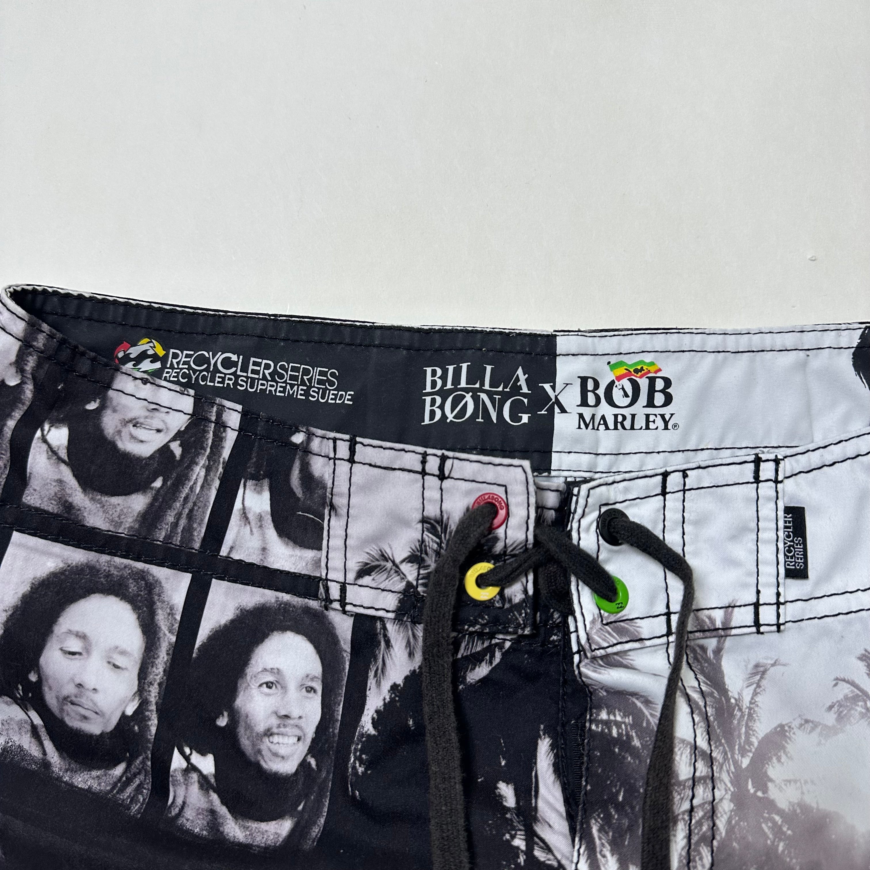 Billabong x BOB MARLEY Board Shorts All Over Print Size 32