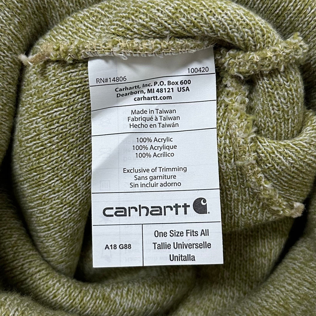 Carhartt Knit Cuffed Beanie Olive Winter White Marl (One Size Fits All) — SOLD