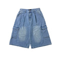 QueenShop Baggy Cargo Long Jorts Light Wash (Size 30)