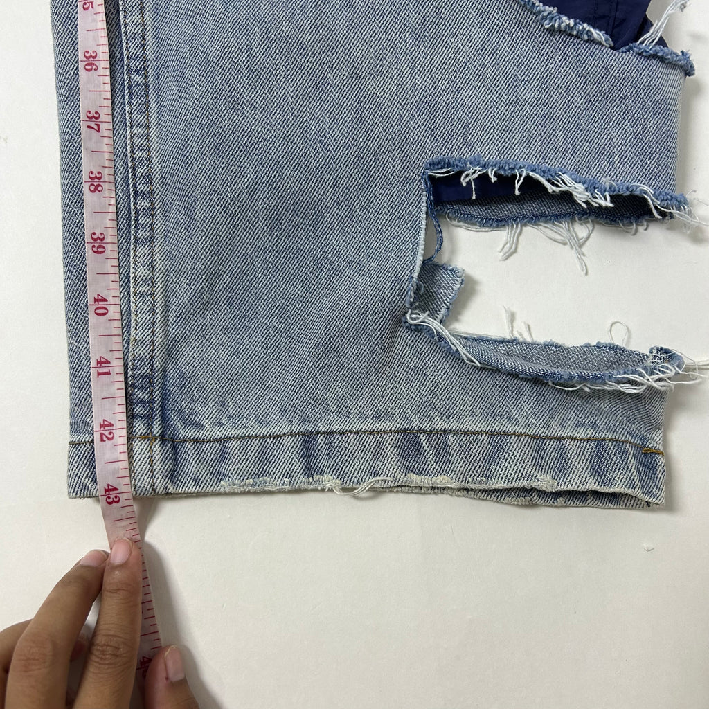 Balenciaga "Afterworld" Slashed Track pants Jeans washed denim (Size 36) OFF only - SOLD