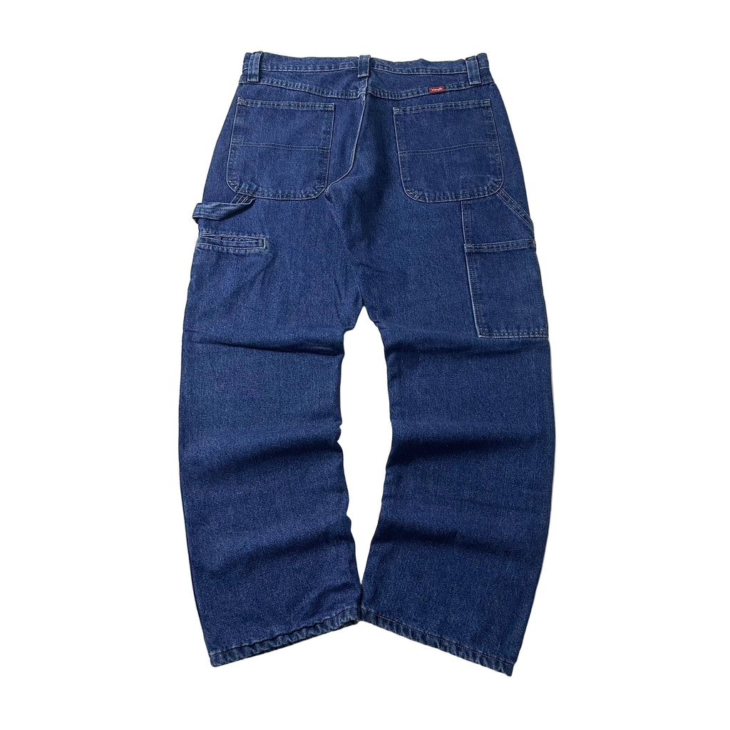 Wrangler Carpenter Pants Fleece-lined in Dark Stonewash (Size 32)