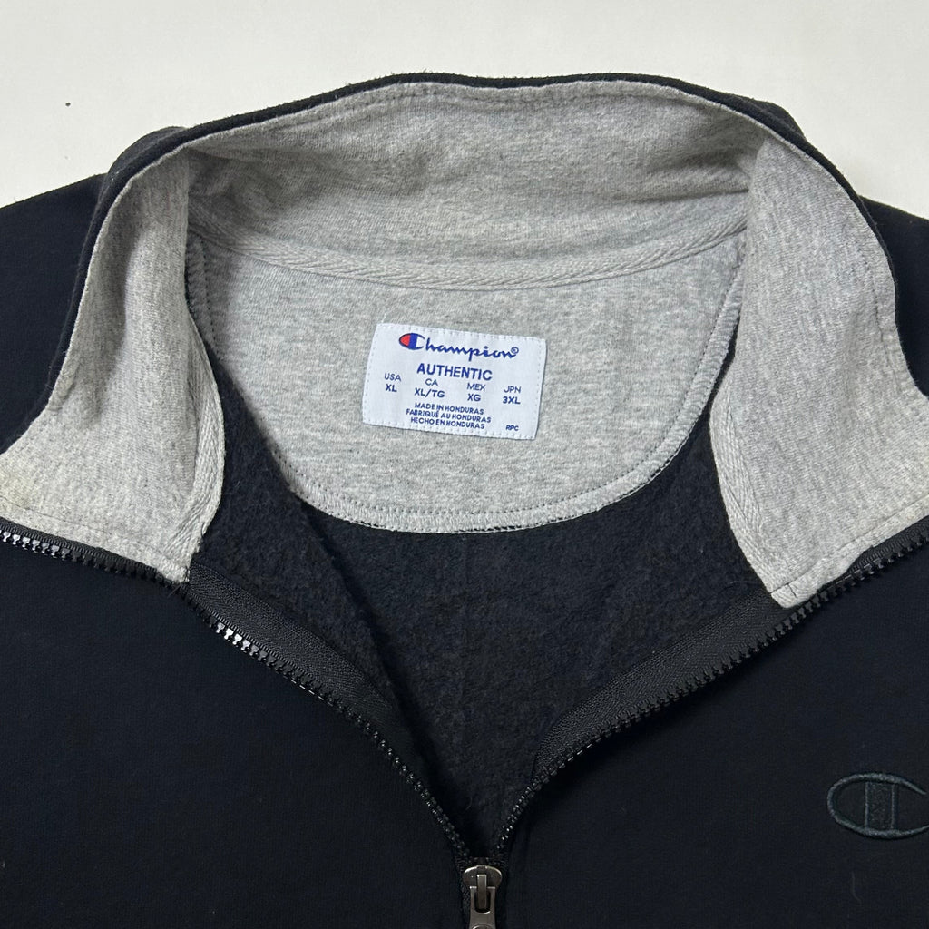 Champion Half-Zip Sweatshirt Black Size XL