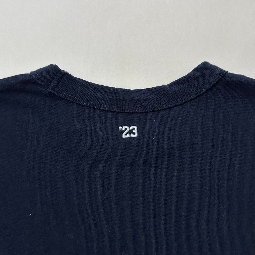 CAHLUMN Heavy Weight Jersey Pocket T-shirt in Navy Blue Size Large (Fits XL)