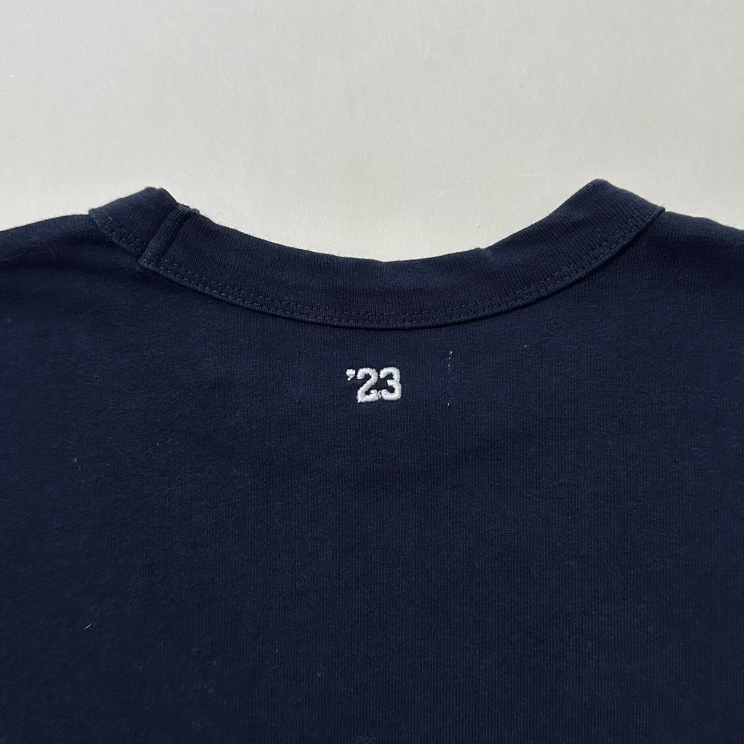 CAHLUMN Heavy Weight Jersey Pocket T-shirt in Navy Blue Size Large (Fits XL)