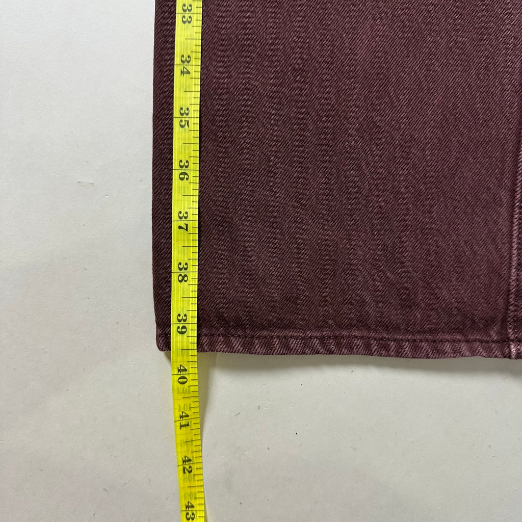 Levi’s 501 Original Fit Jeans Button Fly in Bitter Chocolate/Burgundy Maroon (Size 32)