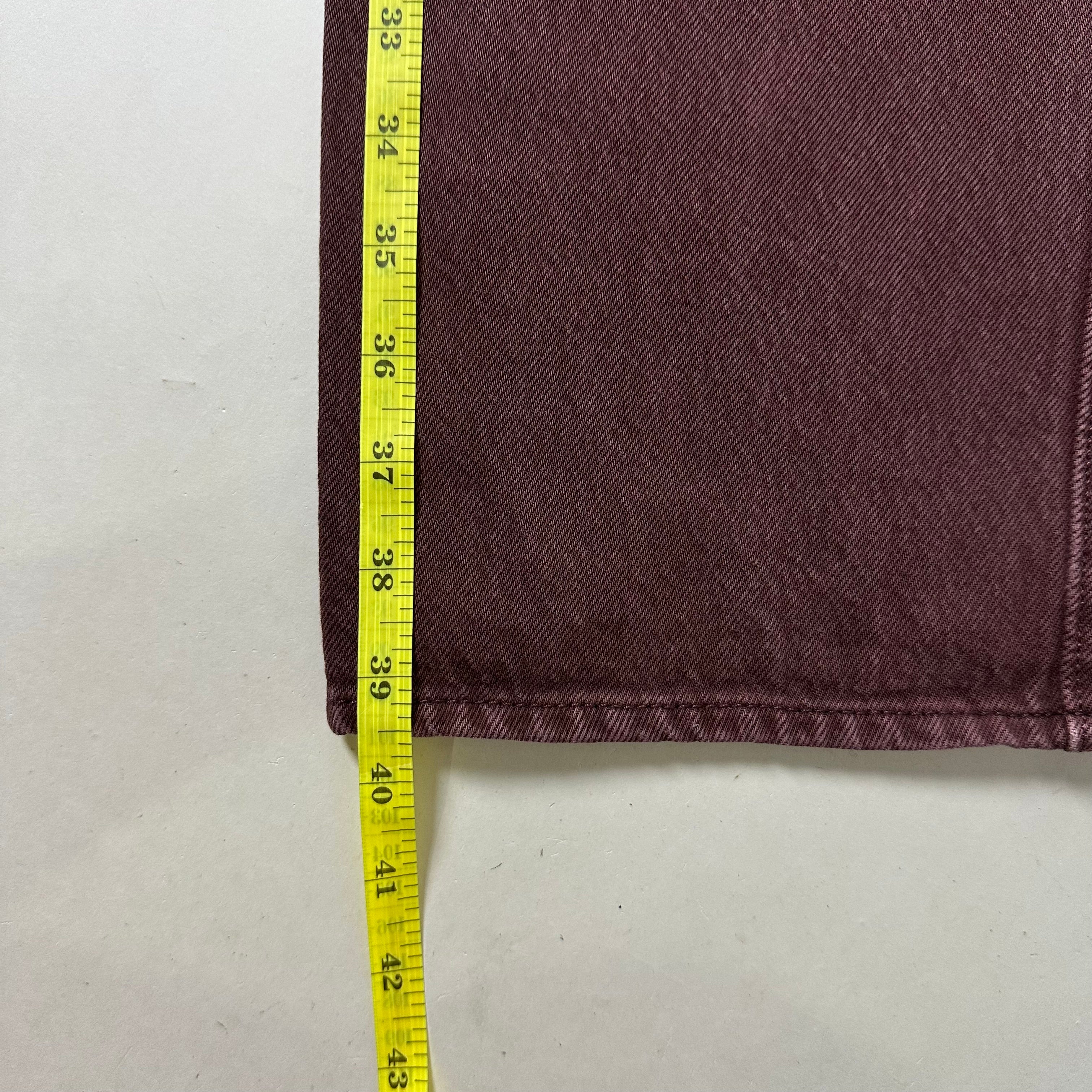 Levi’s 501 Original Fit Jeans Button Fly in Bitter Chocolate/Burgundy Maroon (Size 32)