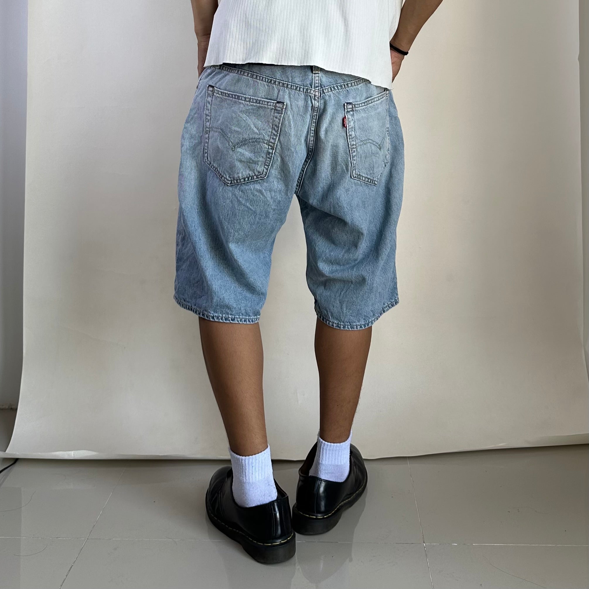 Levi’s Premium 505 Denim Wash Blue Shorts (Size 34) - SOLD
