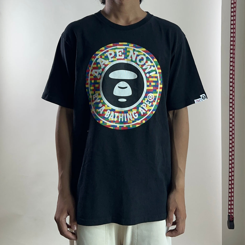 AAPE BY A BATHING APE Graphic T-shirt Black Large
