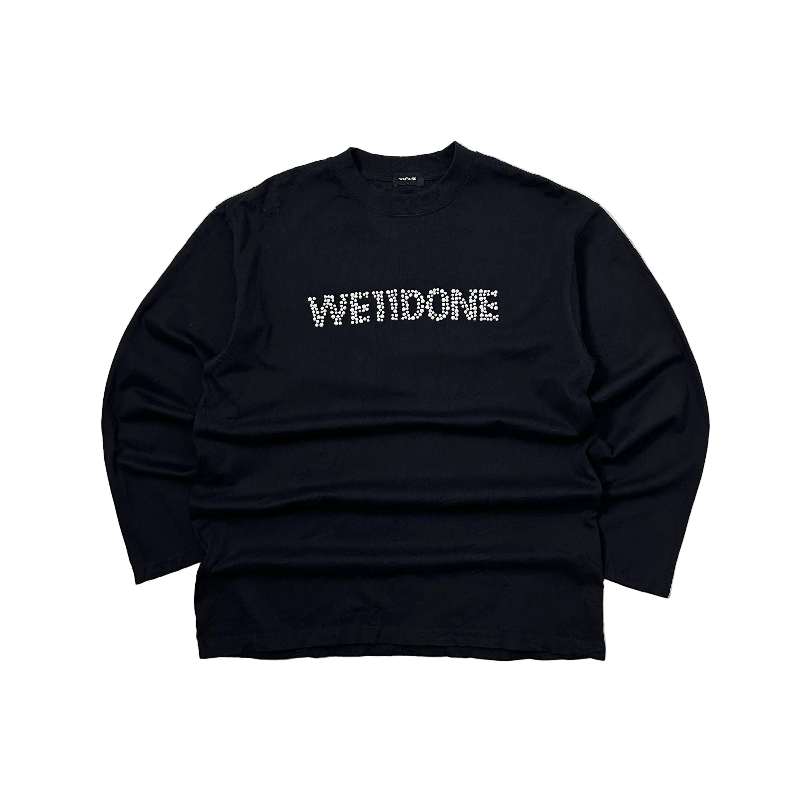 We11done Black Pearl Logo Long Sleeve Size Small (Fits Large) OFF only