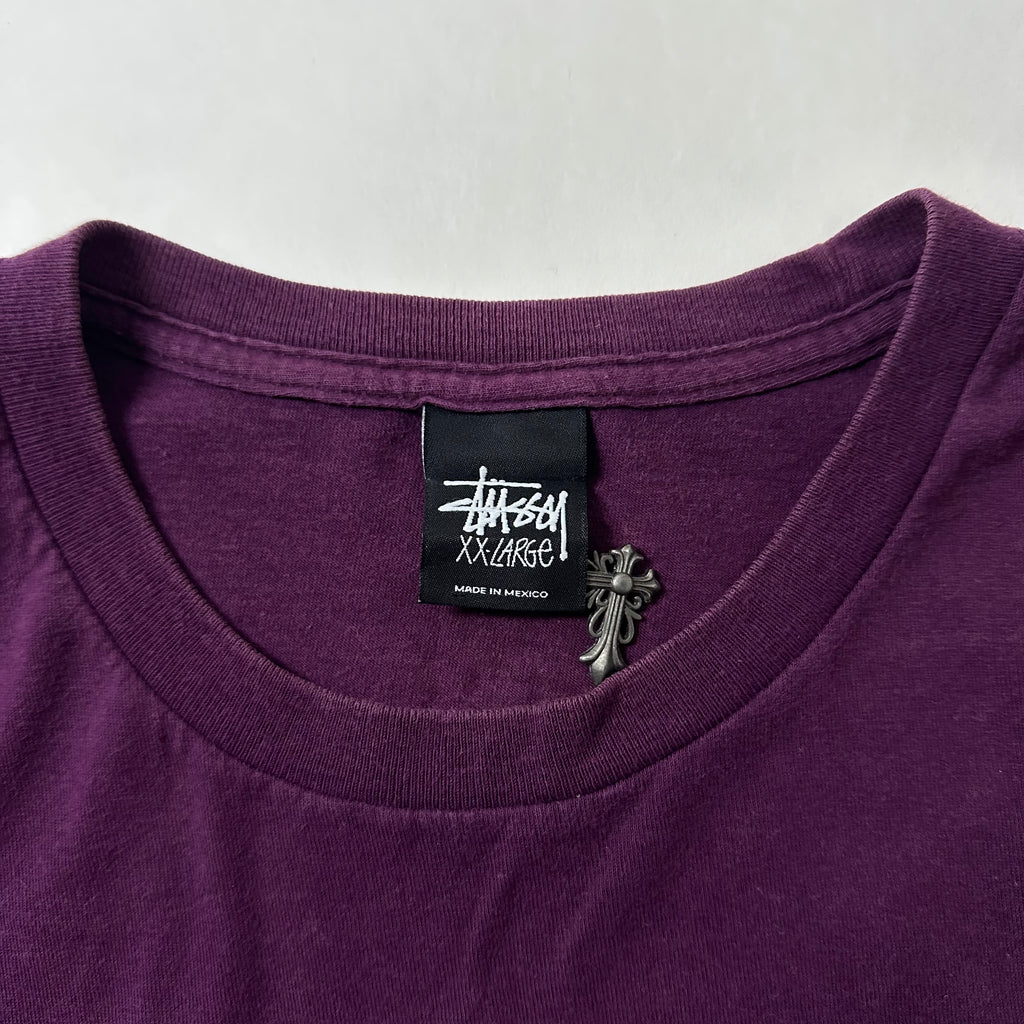 Stussy x Ferry Gouw Skate Tough Skeleton T-Shirt in Purple (Size 2XL)