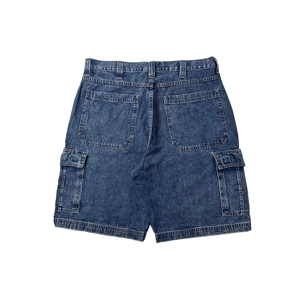 Wrangler Cargo Jorts Dark Blue Denim (Size 34)