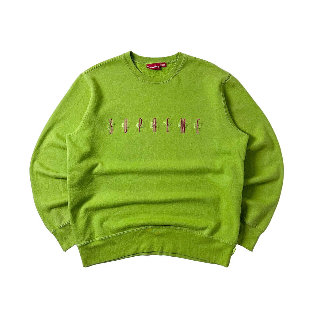Supreme Crewneck Sweater in Sulphur Green (Size Large)