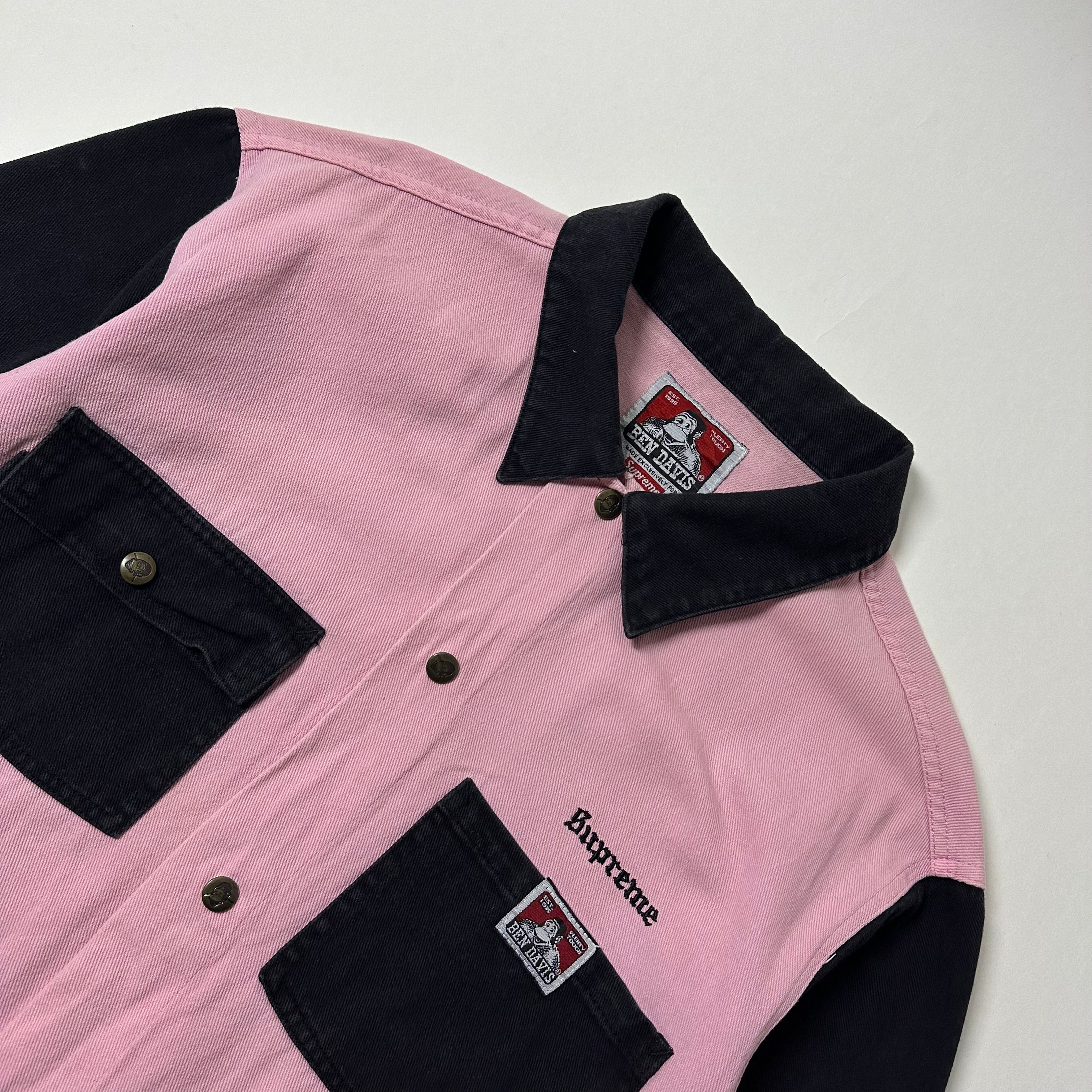 Ben Davis x Supreme Chore Coat Jacket in Black Pink (Size Medium)