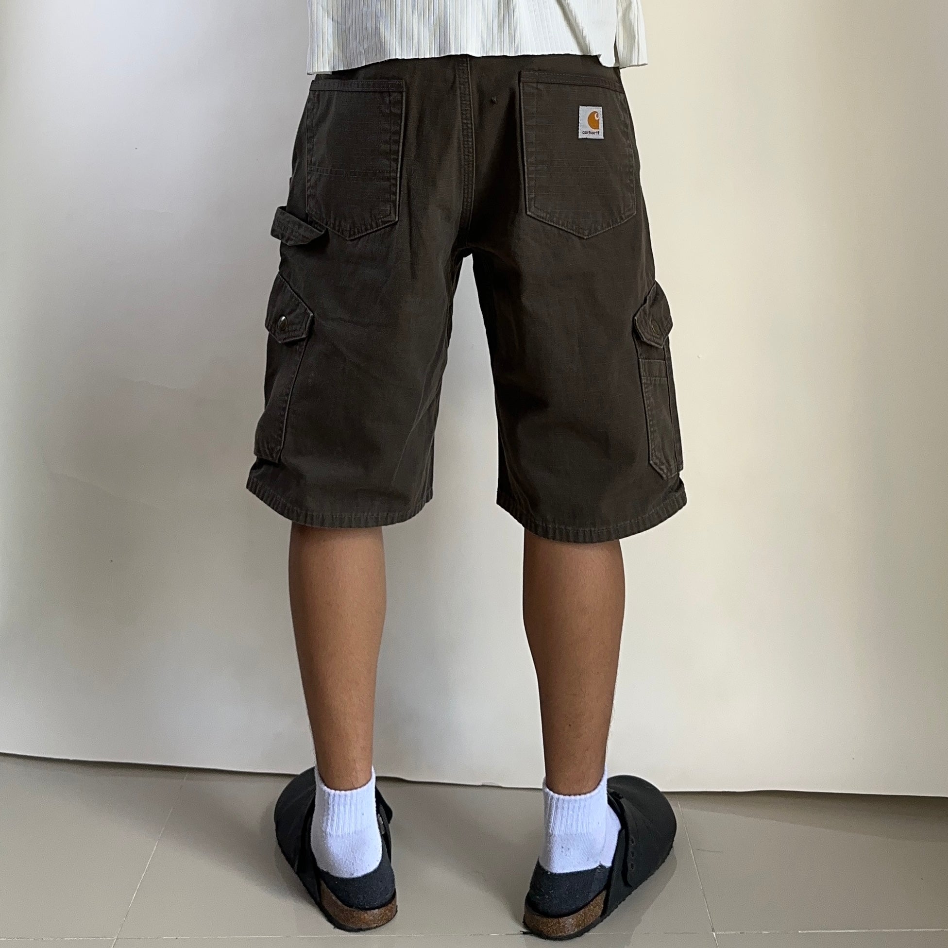 Carhartt Ripstop Cargo Shorts Dark Coffee Size 30