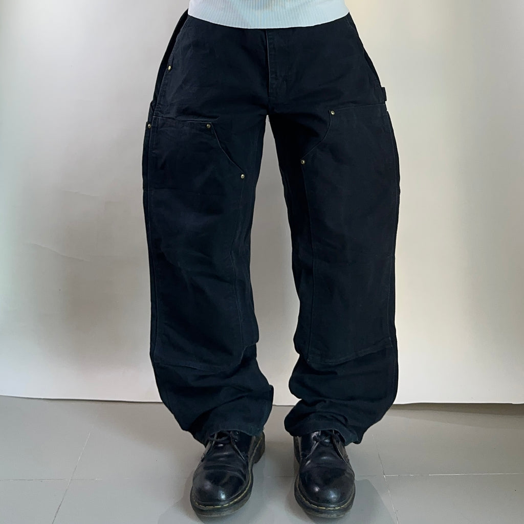 Carhartt B01-BLK Double-Knee Carpenter Pants Black Size 34
