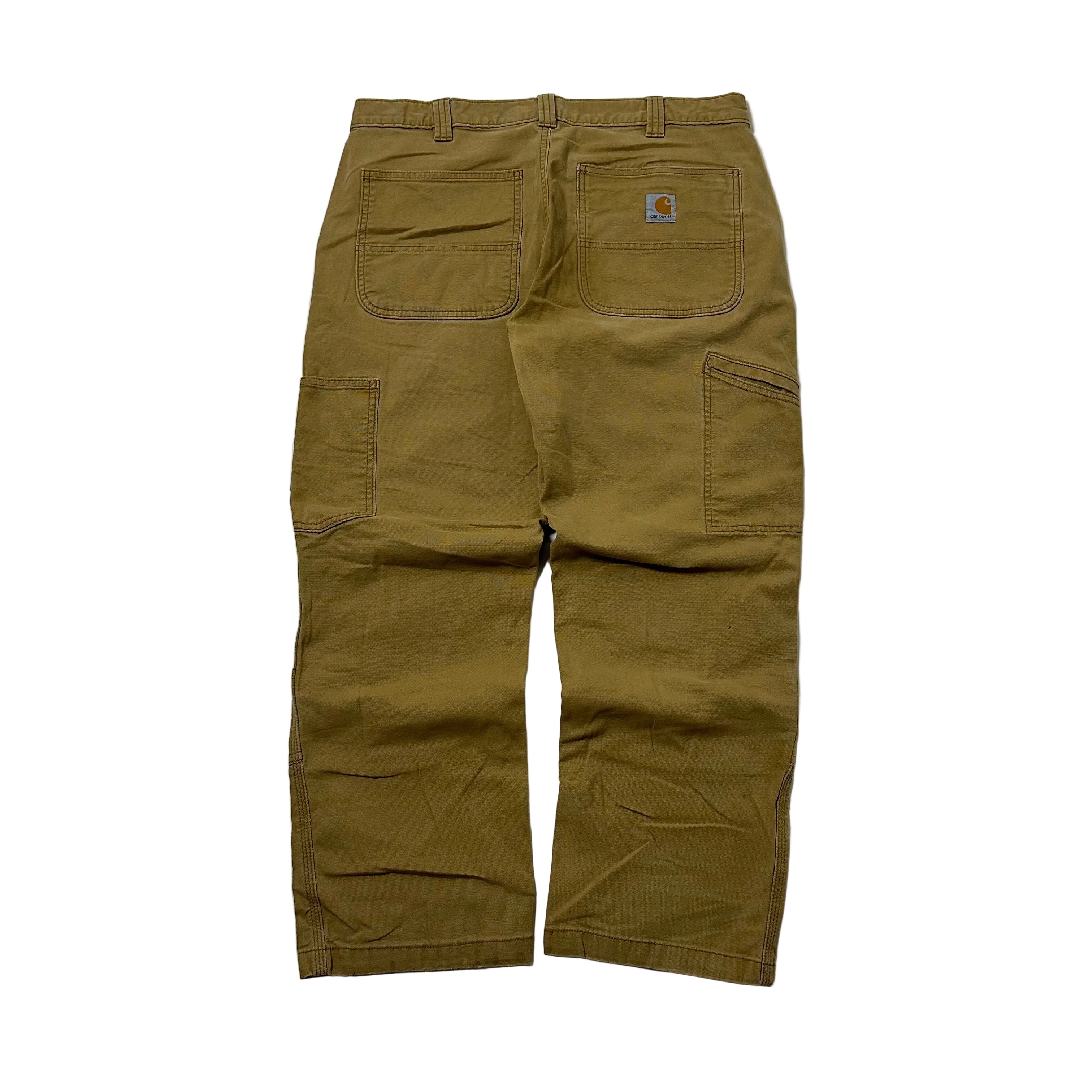 Carhartt Double-Knee Relaxed Fit Pants Brown Size 35