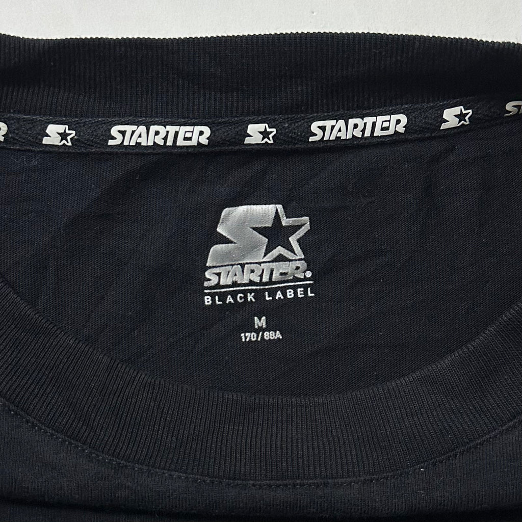 STARTER Multi-Logo T-shirt in Black Size Medium (Fits Large)