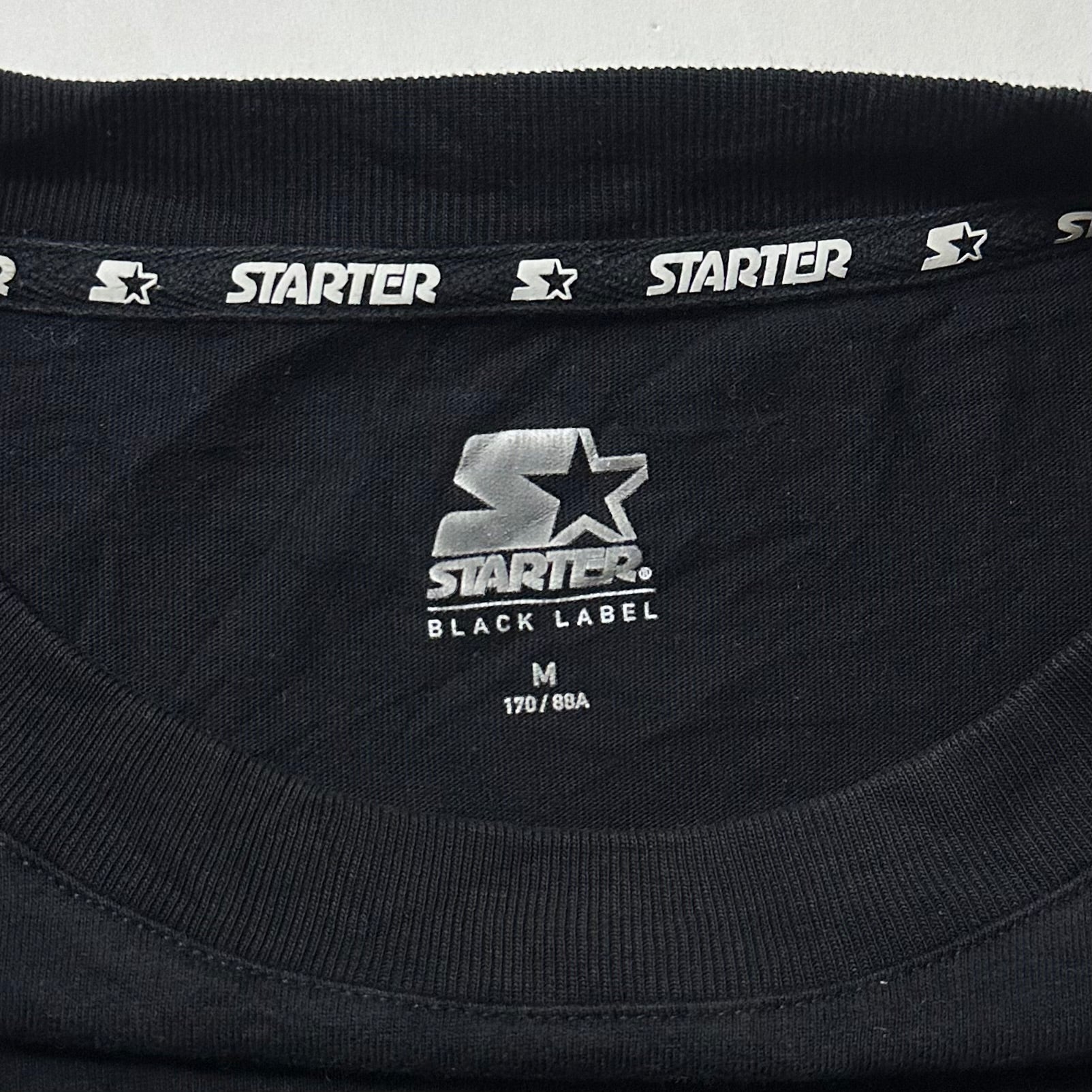 STARTER Multi-Logo T-shirt in Black Size Medium (Fits Large)