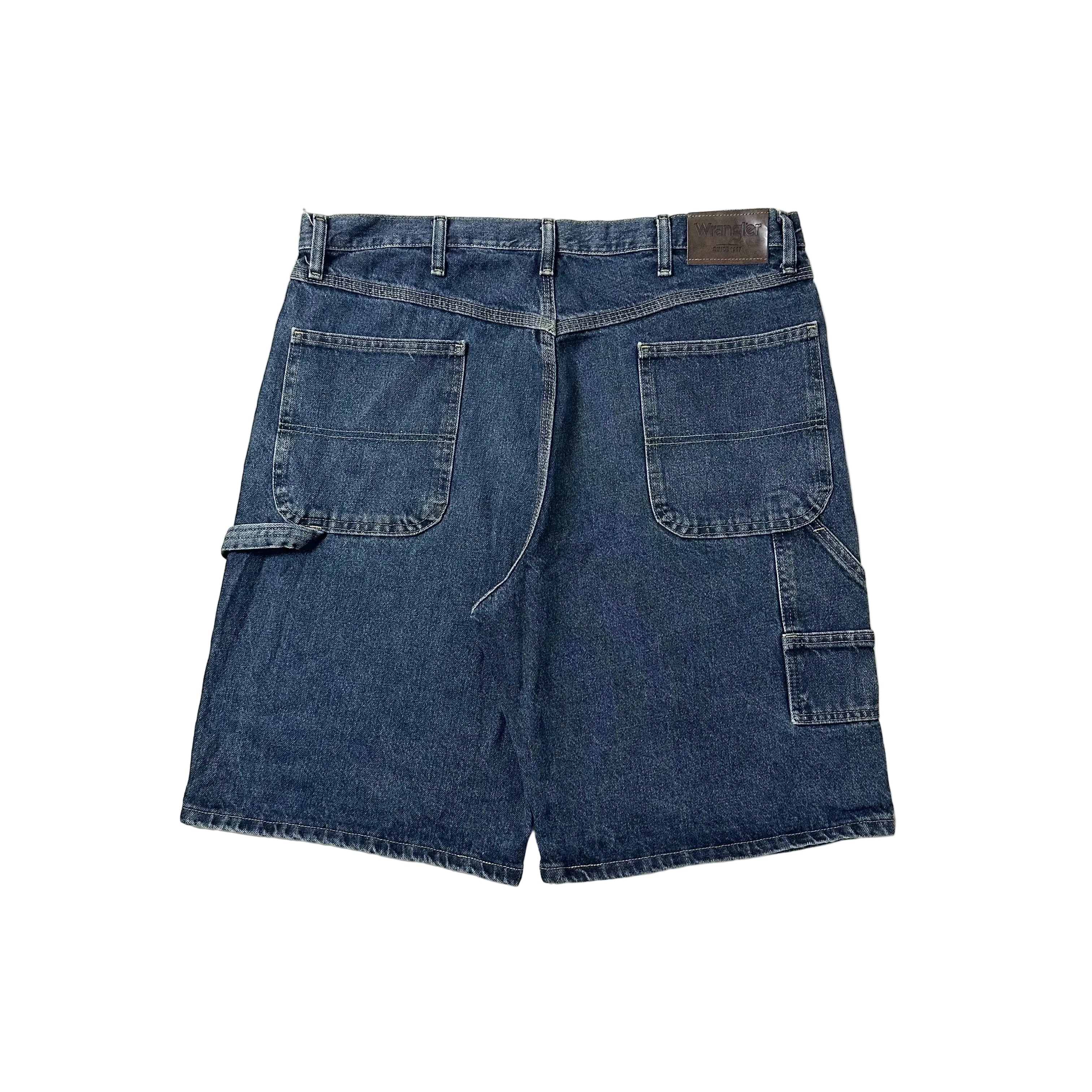 Wrangler Carpenter Jorts Dark Blue Denim (Size 38)