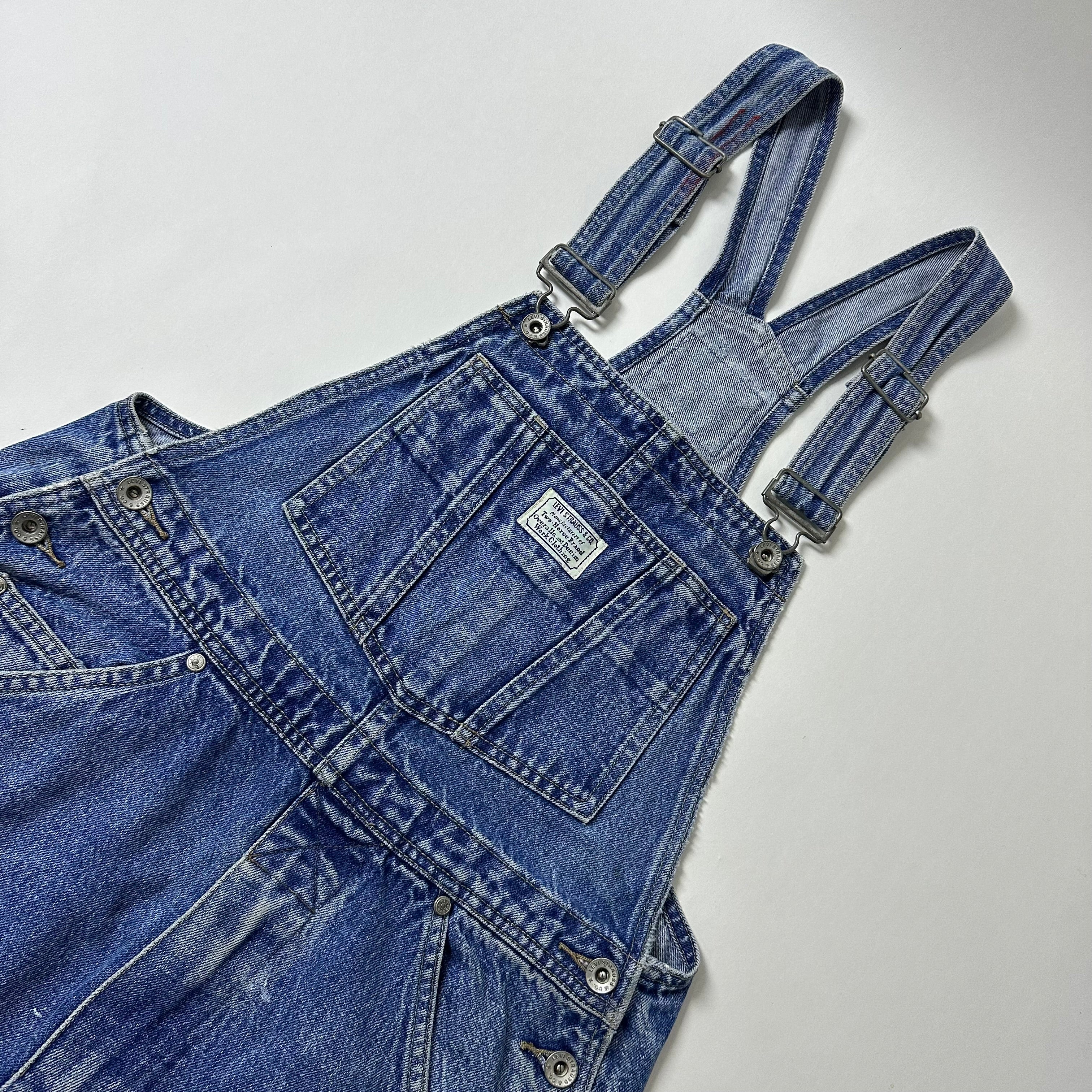 Vintage Levi’s Dungarees Bib Overalls Denim Wash (Size 32-33)