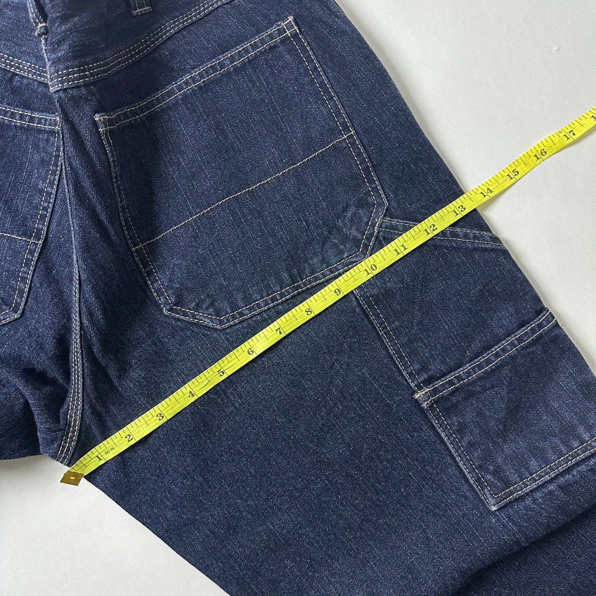 Faded Glory Carpenter Pants Fleece-lined in Dark Indigo (Size 32)