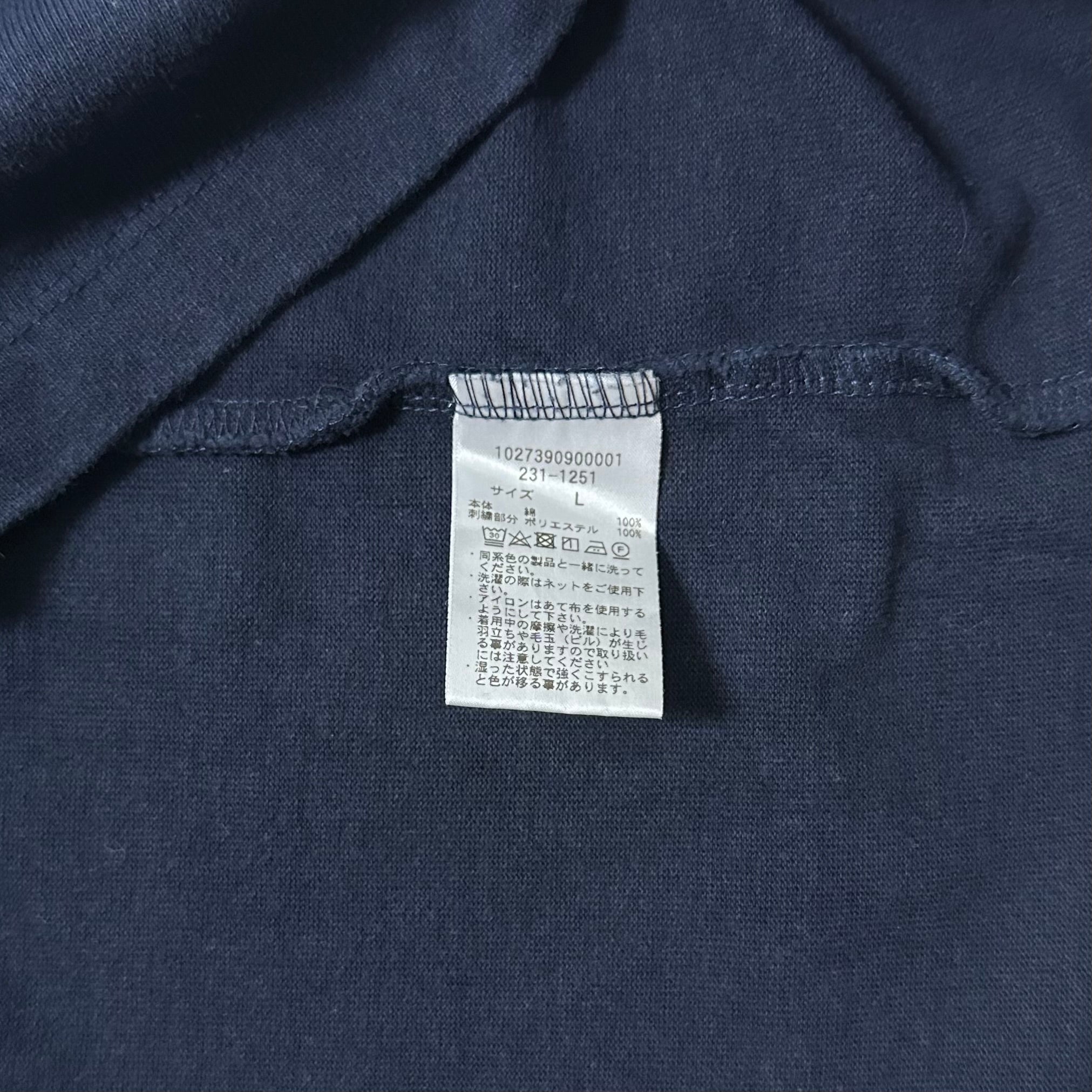CAHLUMN Heavy Weight Jersey Pocket T-shirt in Navy Blue Size Large (Fits XL)
