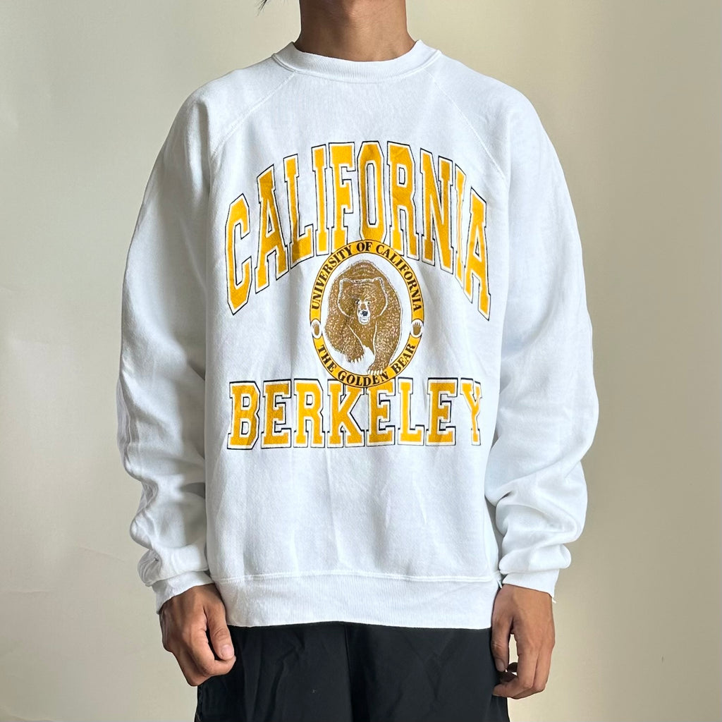 Vintage UC Berkeley Crewneck Sweatshirt in White (Size Large)