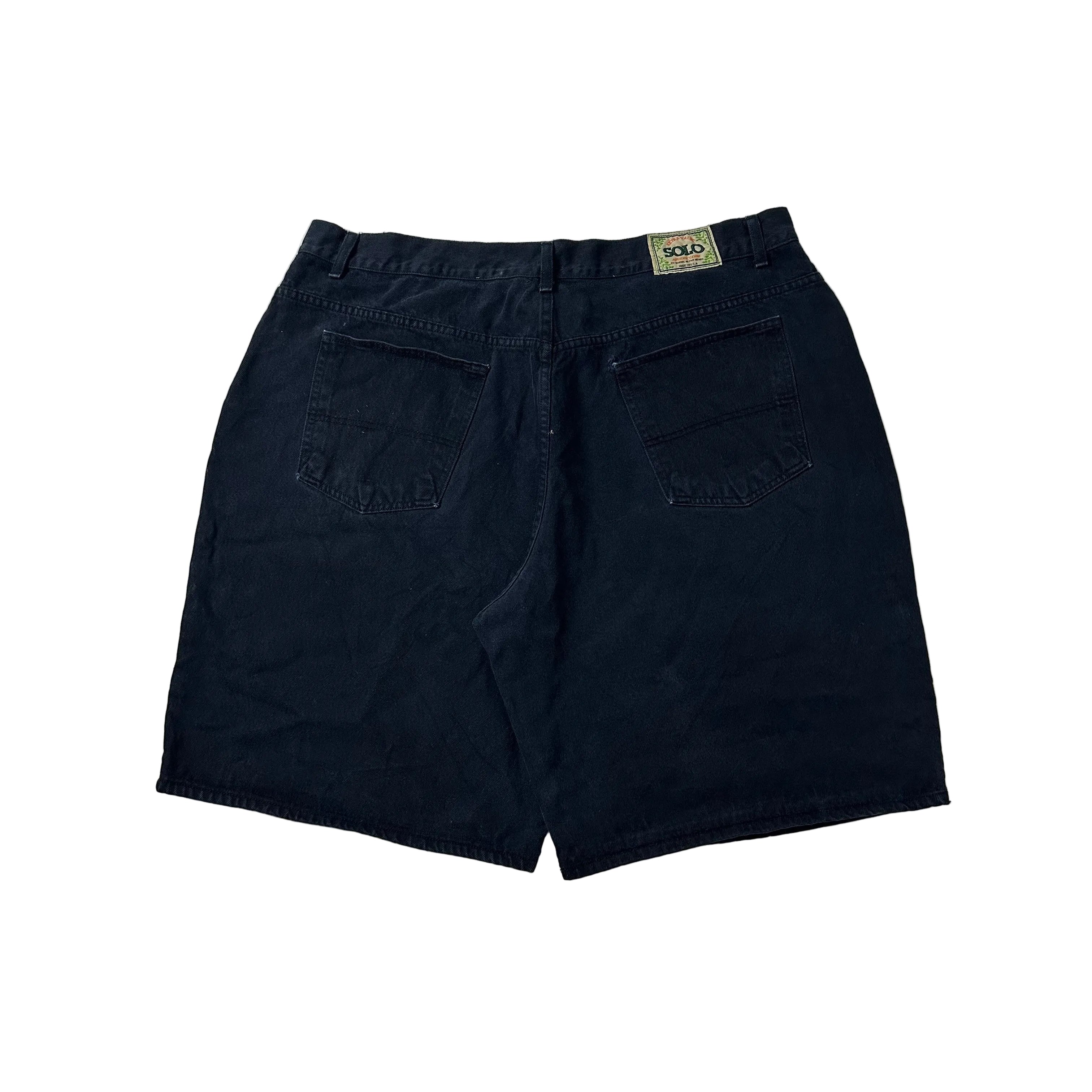 Vintage Solo Semore Black Denim Jorts Made in USA (Size 40)