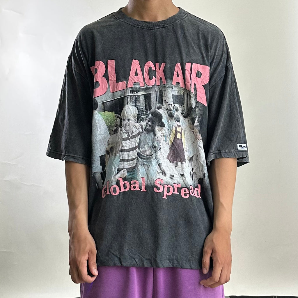 Black Air x Kanye West “Global Spread” T-Shirt in Acid Washed (Size Large)