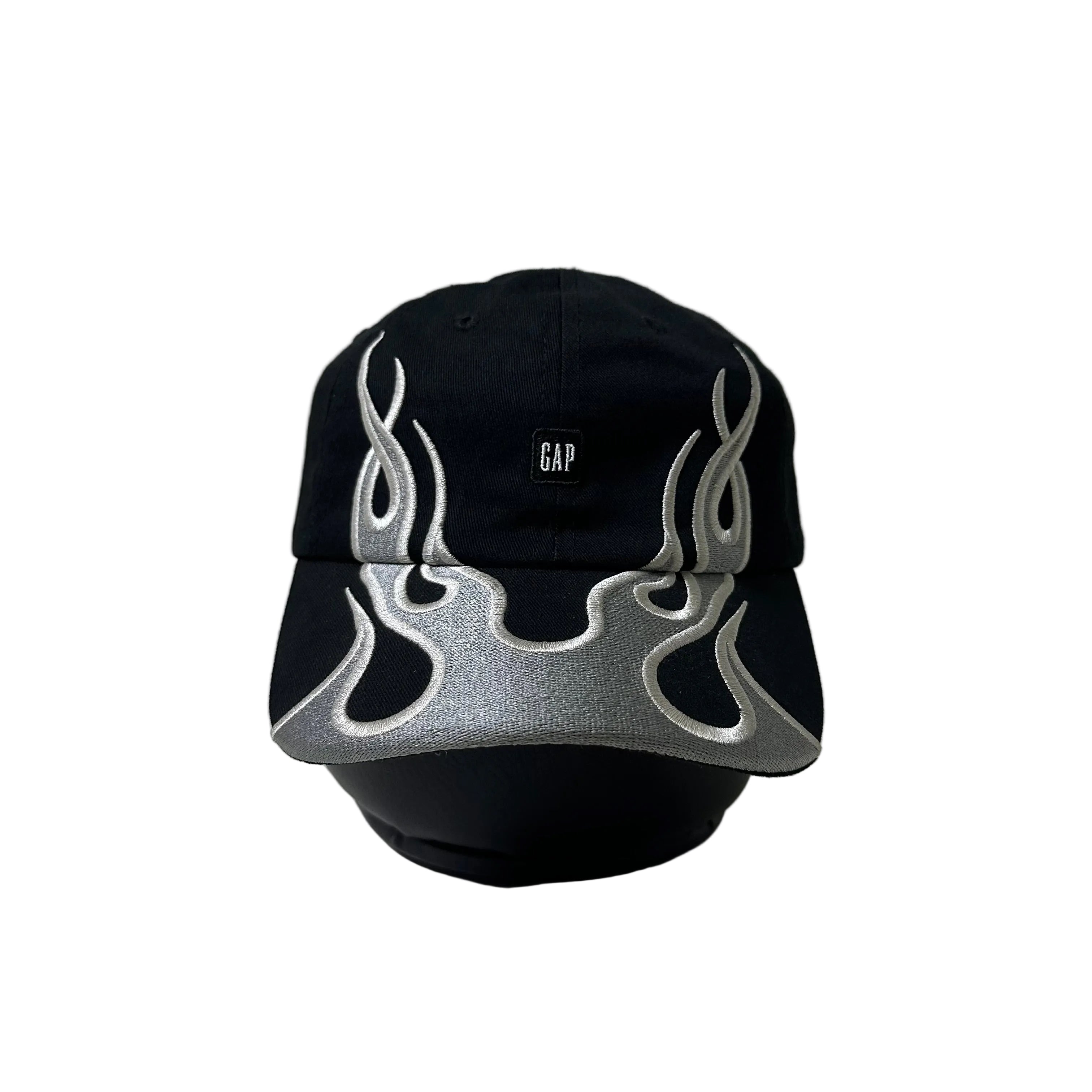 Yeezy Gap Embroidered Flame Cap in Black One Size (OFF Only)