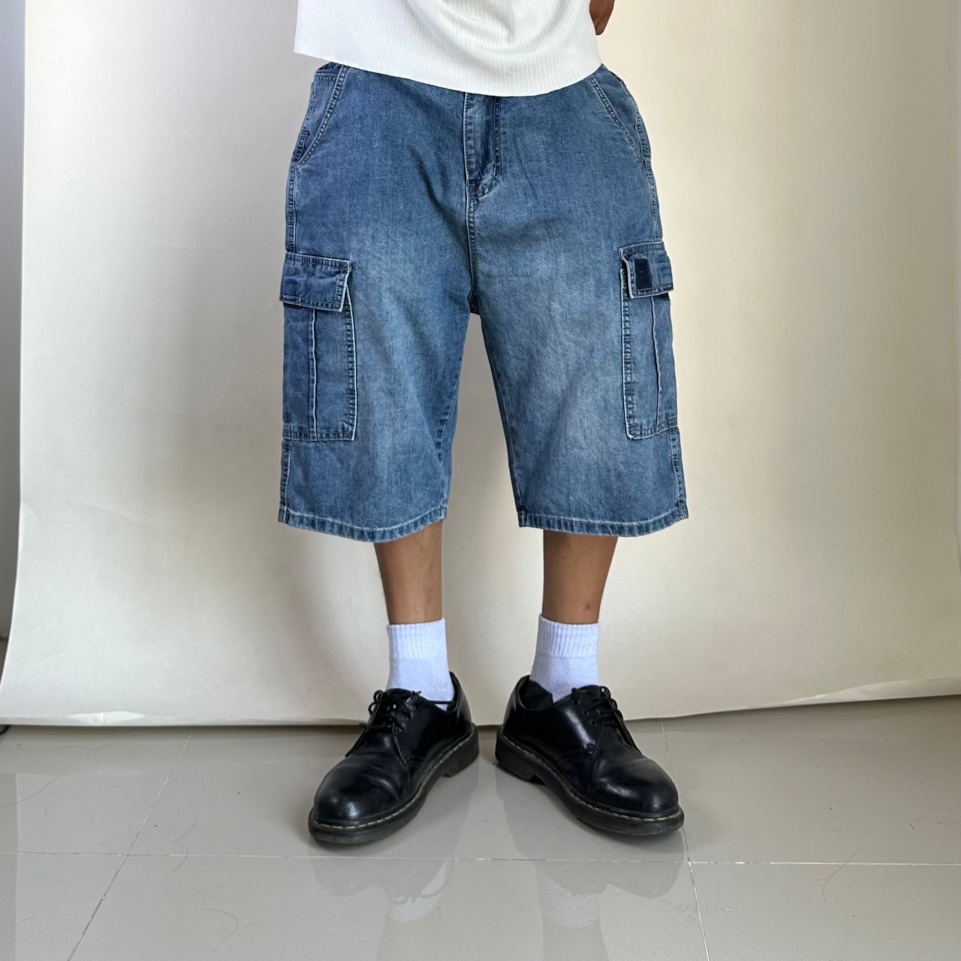 Random Denim Cargo Jorts Size (34-36) - SOLD
