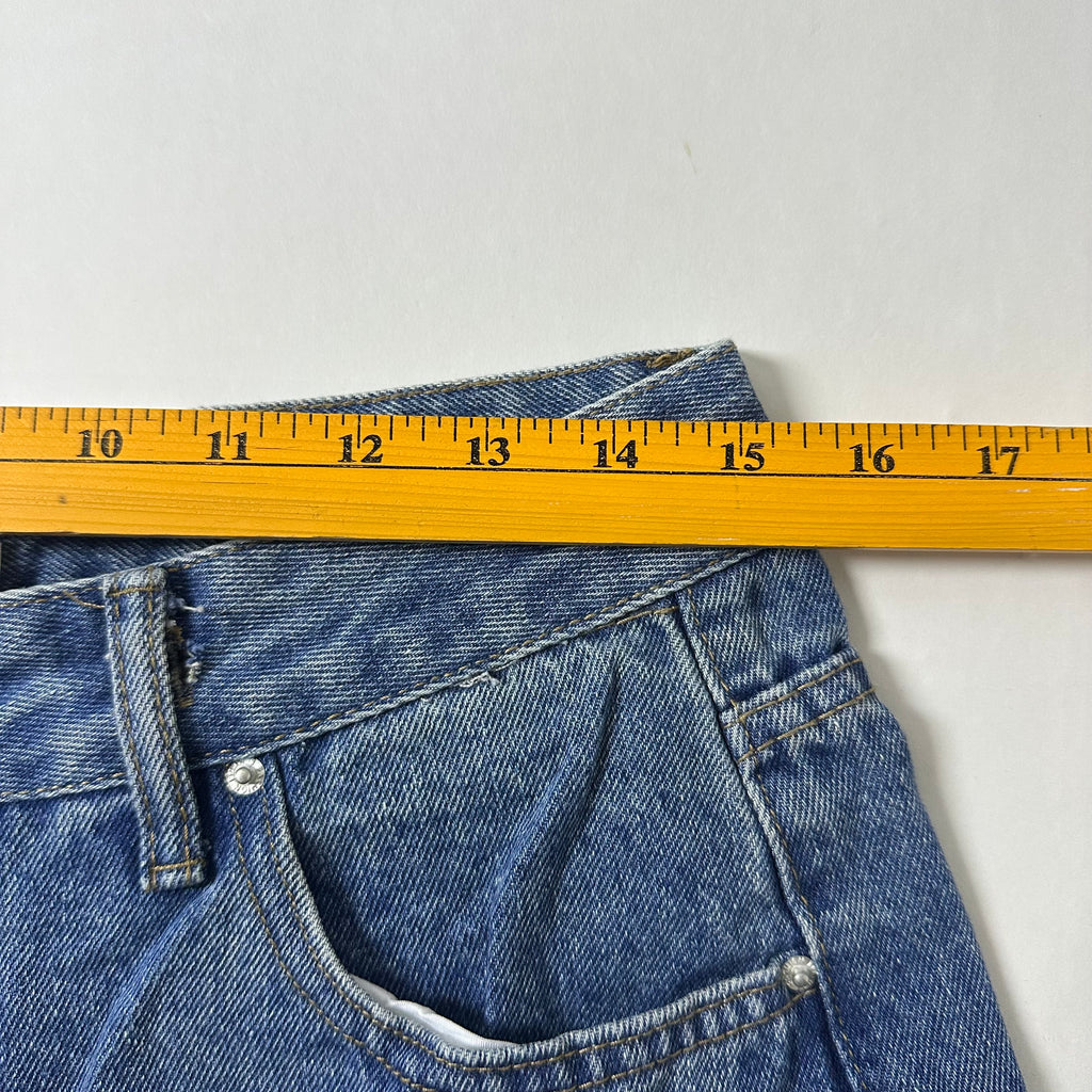 Random Cargo Long Jorts in Light Wash Blue (Size 30)