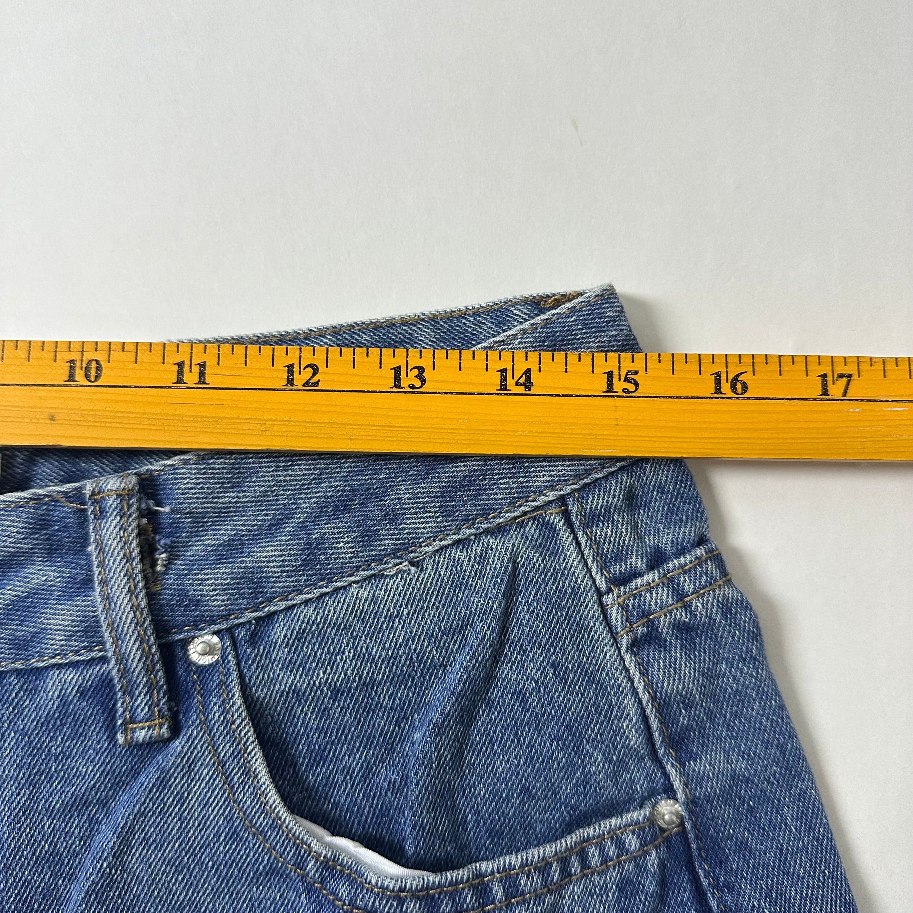 Random Cargo Long Jorts in Light Wash Blue (Size 30)