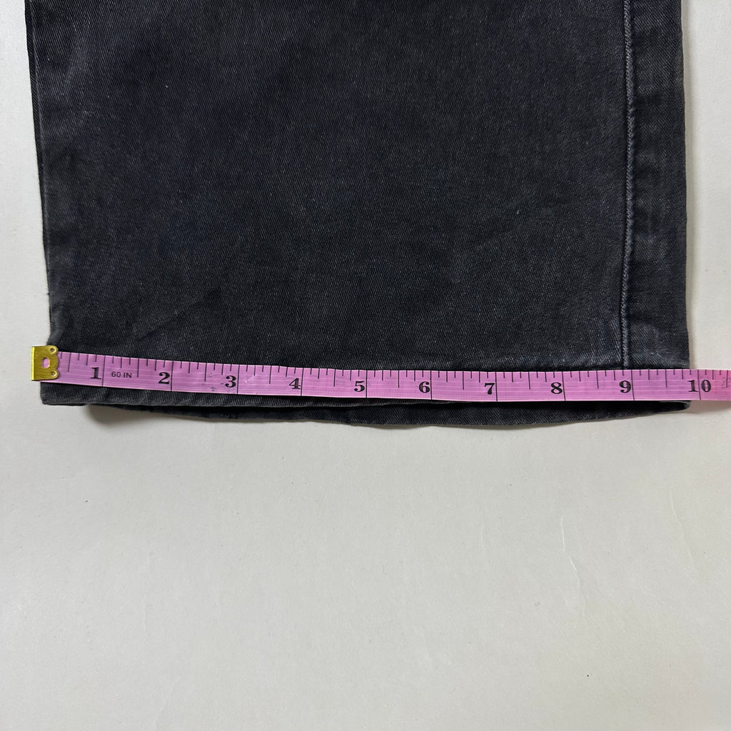 11KN BRAND Unisex Multi-Pockets Baggy Pants in Washed Black (Size 28)