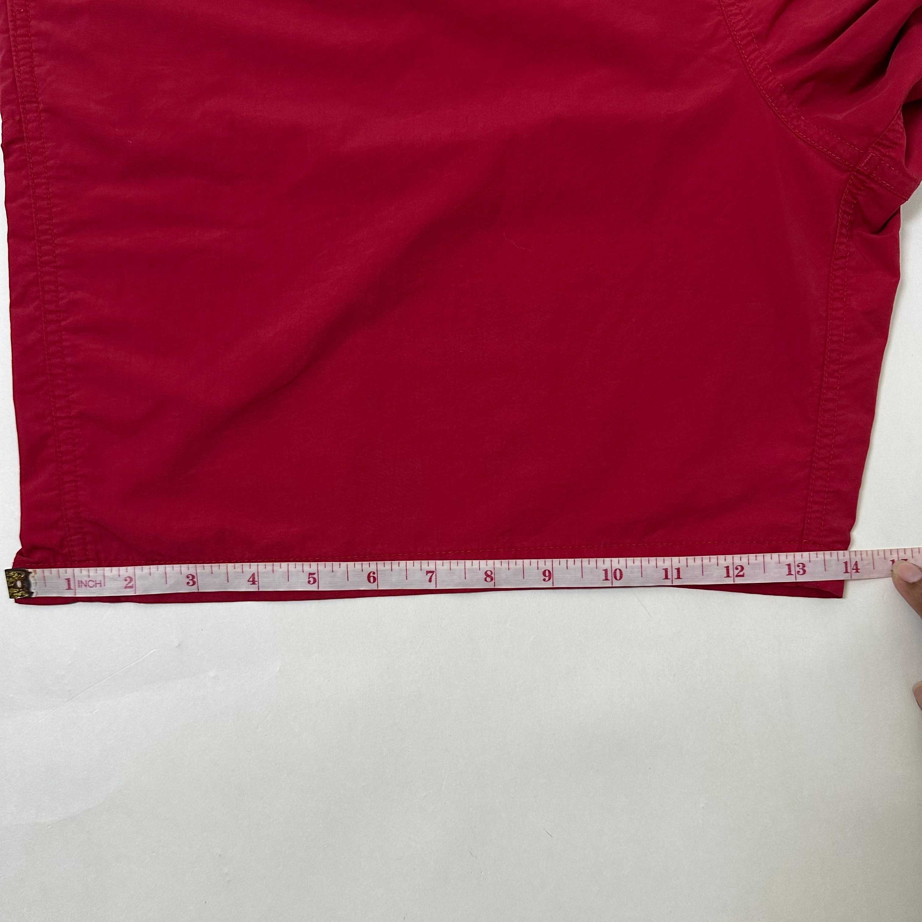 Nautica Swim Trunks Shorts Big Logo Red Dark Blue Size XL (42-46)