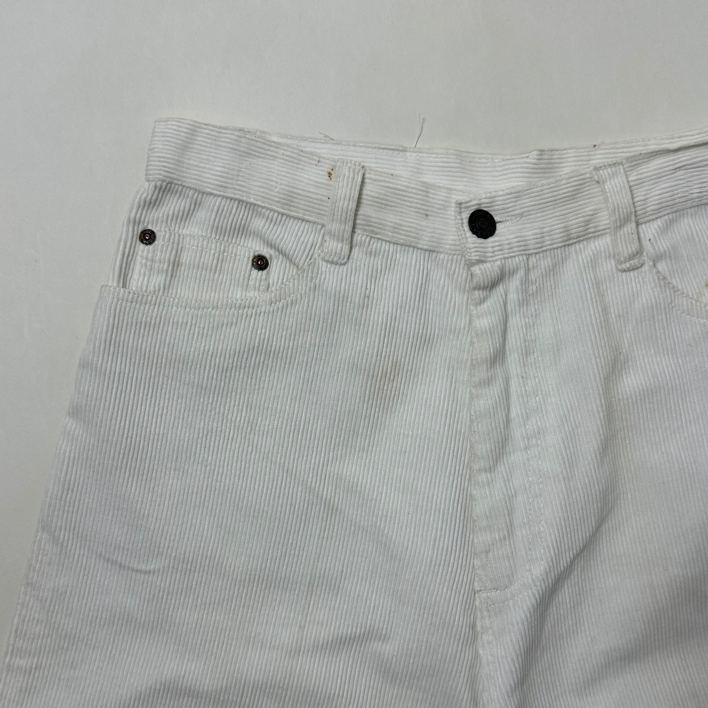 RRY White Corduroy Jorts (Size 32) - SOLD