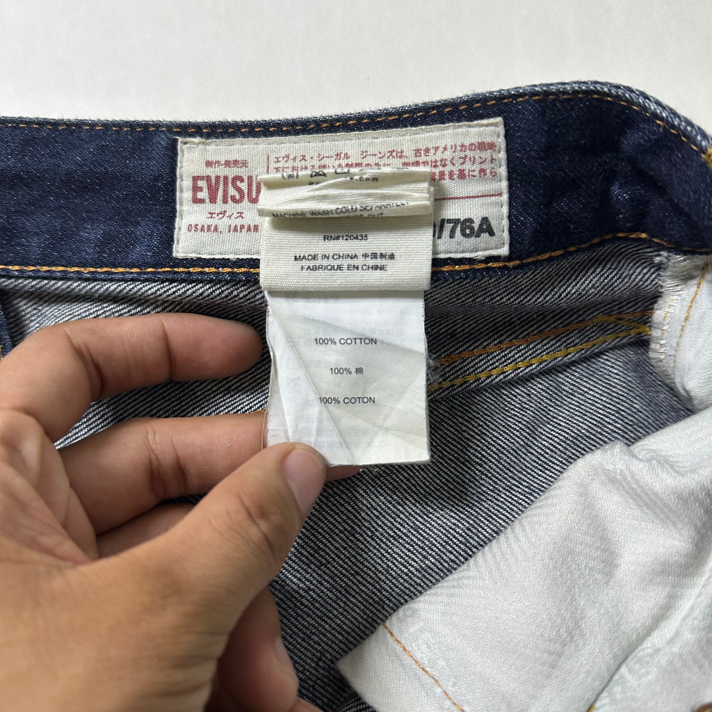 EVISU Heritage Kamon Seagull Selvedge Denim Jeans (Size 30)