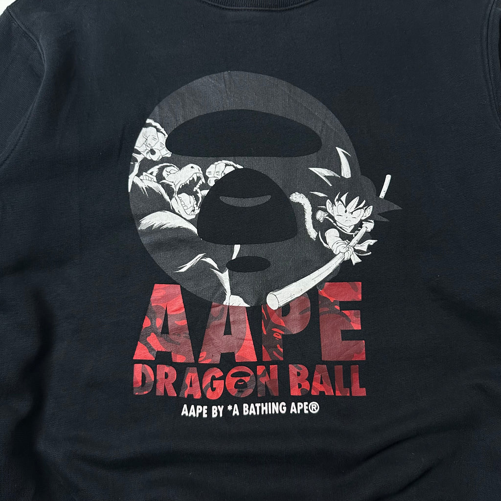 AAPE by A Bathing Ape x Dragon Ball Crewneck Sweatshirt in Black (Size Large)