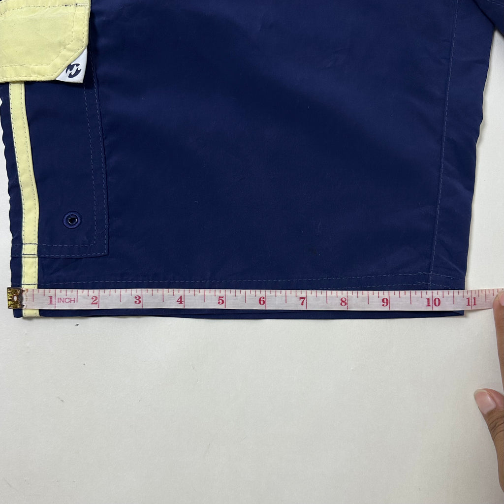 2000’s Billabong Board Shorts in Navy Blue and Yellow Color way Size 32