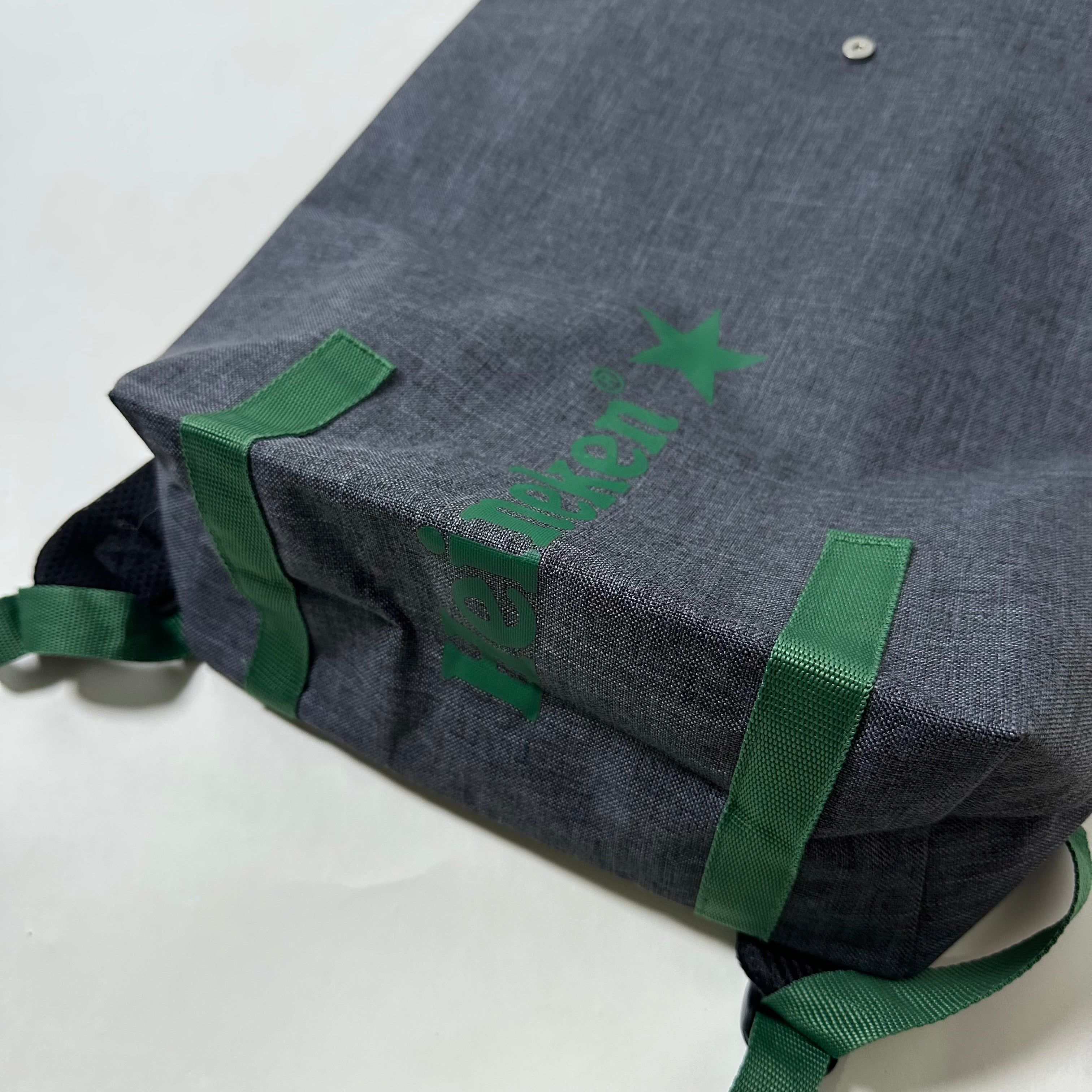 Heineken Soft Side Cooler Backpack Gray Insulated Fold-Top Korean Promo