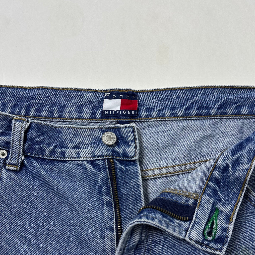 Tommy Hilfiger Denim Jorts with Customize Cross Patches (Size 38) - SOLD