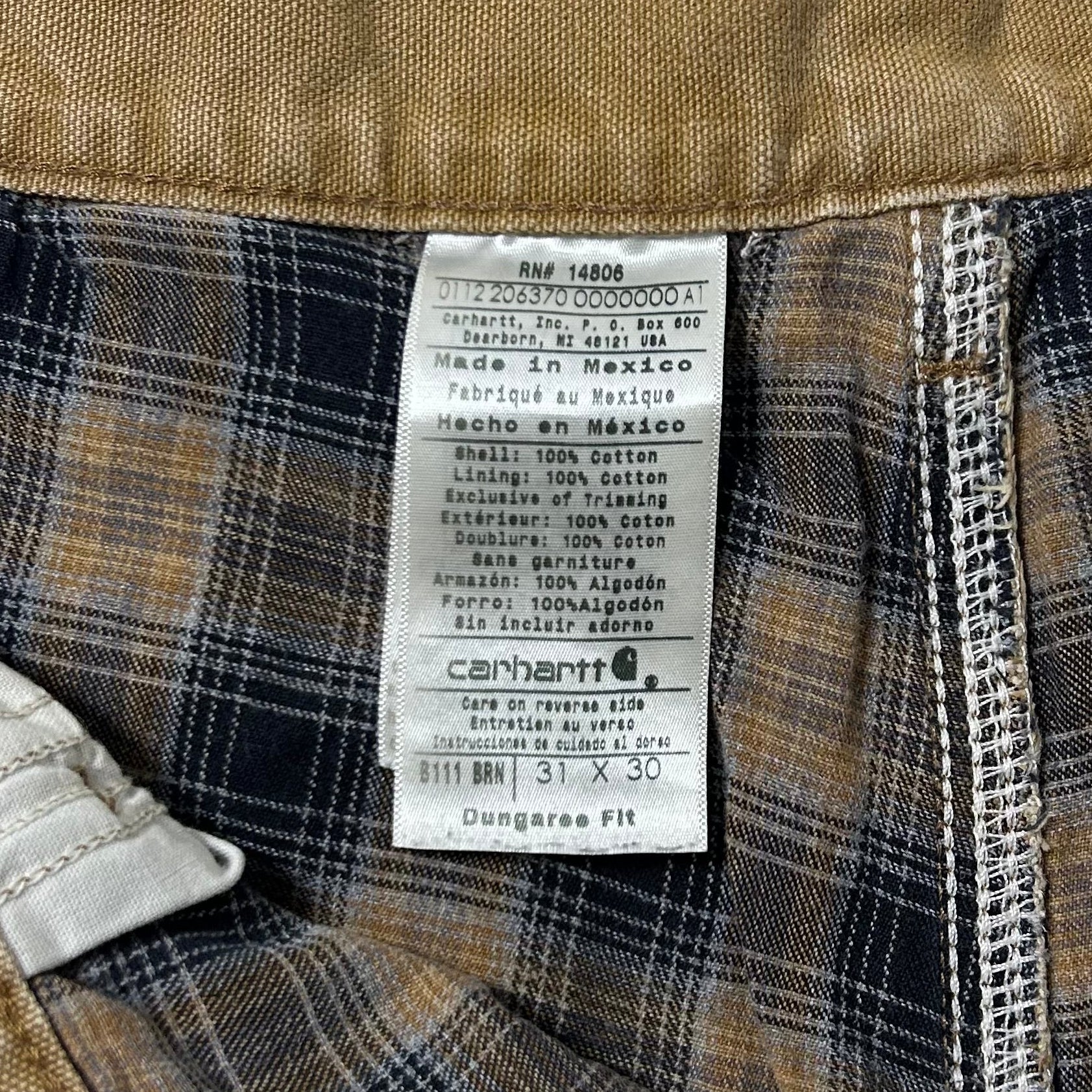 Carhartt Carpenter Pants Flannel-lined in Brown (Size 31)