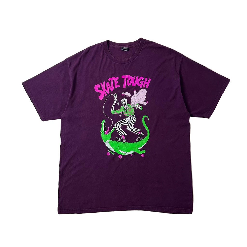 Stussy x Ferry Gouw Skate Tough Skeleton T-Shirt in Purple (Size 2XL)