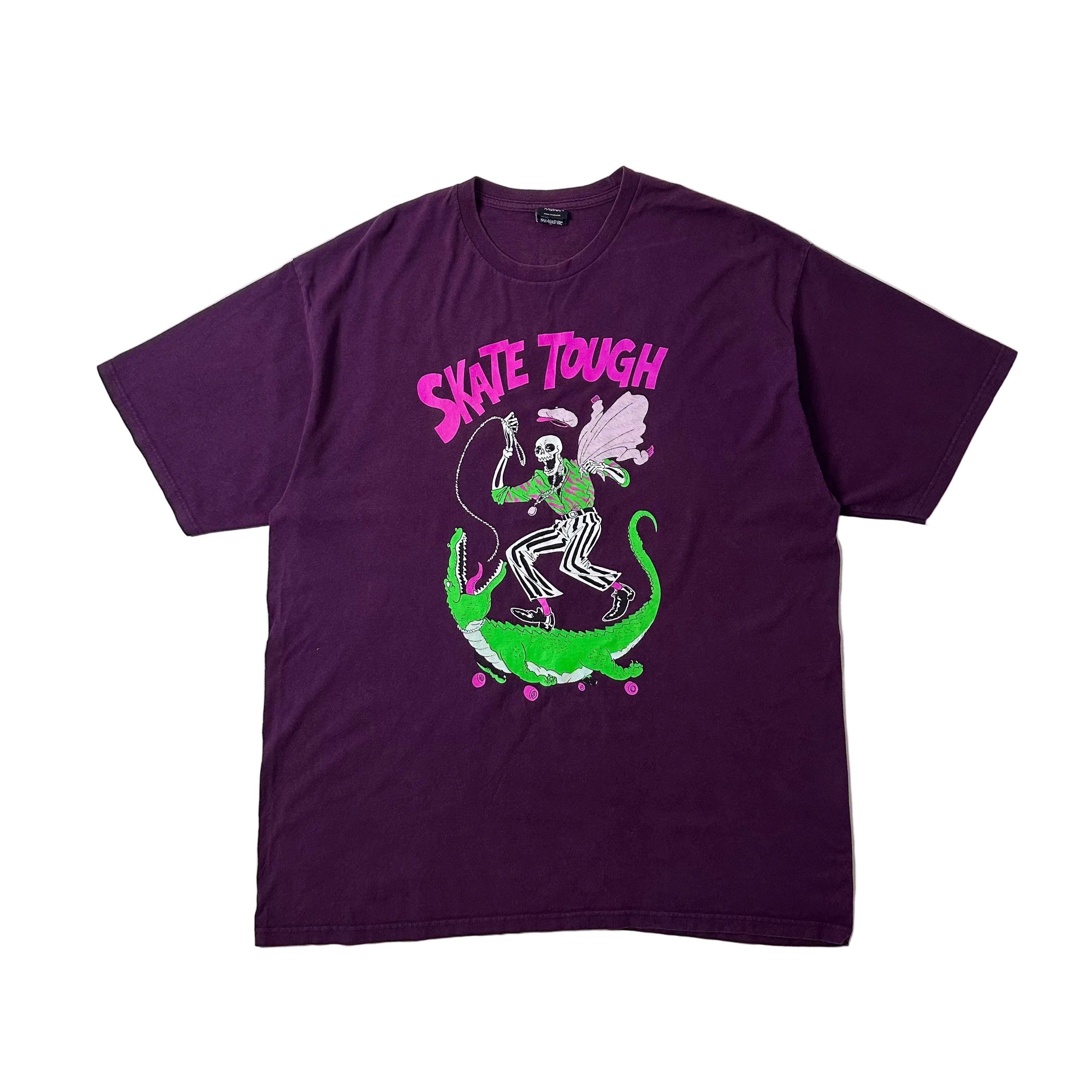 Stussy x Ferry Gouw Skate Tough Skeleton T-Shirt in Purple (Size 2XL)