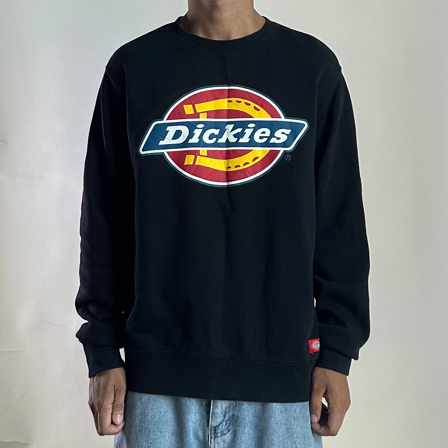 DICKIES Crewneck Sweatshirt in Black (Size Large)